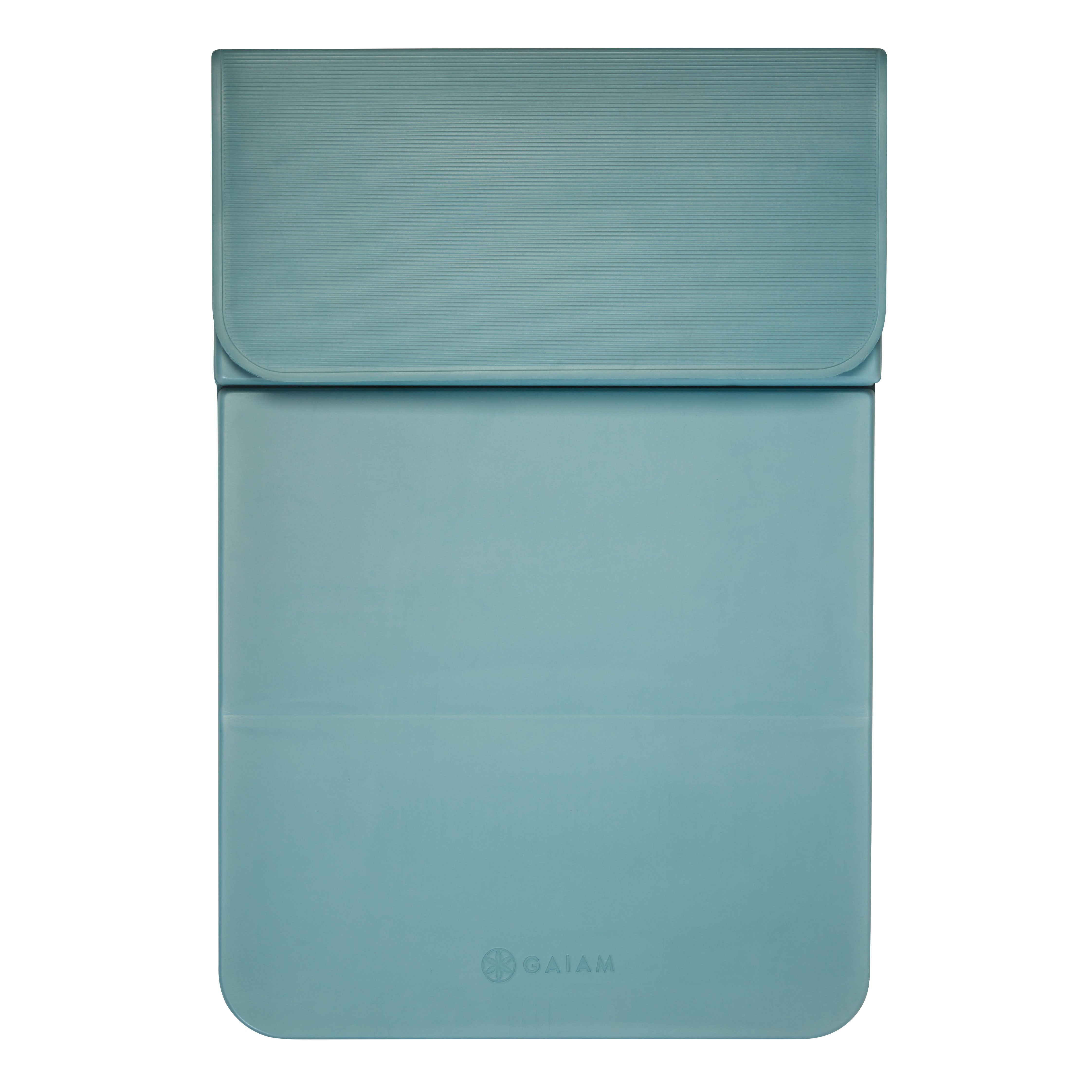 Gaiam Easy-Fold Fitness Mat Seafoam top folded